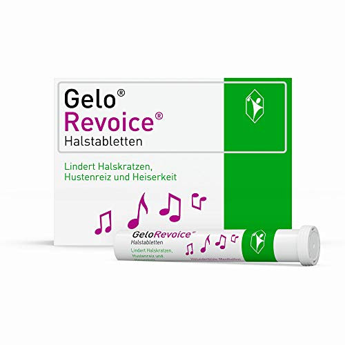 GeloRevoice Halstabletten Holunderblüte-Mentholfrei: Lindert Halskratzen, Hustenreiz und Heiserkeit, lang anhaltende Linderung auch bei Halsschmerzen, Schluckbeschwerden und Räusperzwang, 60 Stk