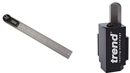 Trend DAR/300 Digital Angle Finder and Rule, 300mm & C Corner Wood Chisel for Square Hinge and Lock Face Fitting, Black, 70mm