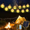 SALCAR Solar Lichterkette Außen 60 LED, 15M, 8 Modi IP44 Wasserdicht Kristall Kugeln Outdoor für Garten, Terrasse, Balkon, Hochzeit - Warmweiß, Warmes Weiß