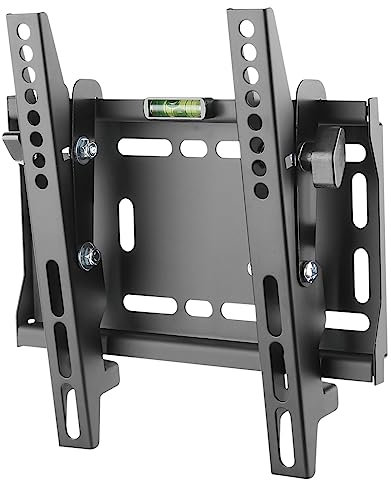 CAVO Soporte de pared para TV de 23-42 pulgadas para pantallas de hasta 50 kg, VESA máx. 200 x 200 mm inclinable para TV LCD/LED/Plasma plana&curvada