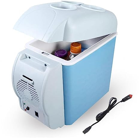 ROLTIN Tragbarer Kühler elektrisch, 7,5 l, Auto 12 V, geräuscharmer LKW-Kühler, mit Kühl- und Heizfunktion, Eisbox für Auto, für alle 12 V-Fahrzeuge