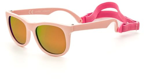 Kiddus Gafas de Sol Bebé 0 a 12 Meses, Recién Nacido y Neonato, Polarizadas CAT3 UV400, Bebés Niño Niña, Muy Flexibles de TPE, con Banda Ajustable, Sin BPA, Cumple Normativa ISO y CE