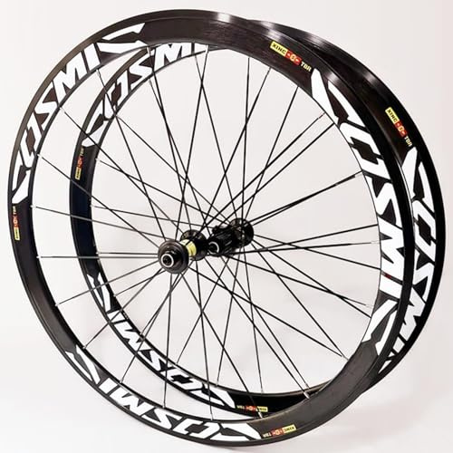 Juego De Ruedas para Bicicleta De Carretera 700C*23C-25C-28C 40/50MM Aleación De Aluminio Llanta De Freno C/V Liberación para 7 8 9 10 11 Velocidades Rápida 20H Bujes 120 Clicks B,700C-40MM
