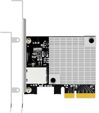 GLOTRENDS ST7357 Tarjeta de Red Ethernet RJ45 de 10Gb con Controlador Marvell AQtion AQC107, Interfaz PCIE 3.0 X4, Compatible con Mac OS/Windows/Linux/ESX