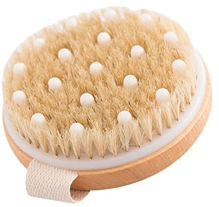 TOVINANNA Cepillo De Baño Exfoliante Sin Mango De Madera Caqui 11x11 Cm Para Masaje Corporal Uso Doméstico