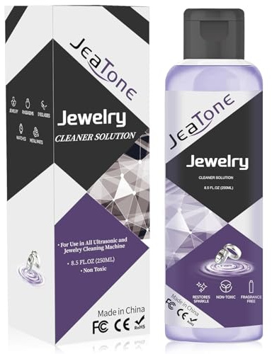 JeaTone Special Ultraljudsrengöringsmedel, Koncentrat för Ultraljudsbad, Glasögon- och Smyckesrengöring, Hygienisk Rengöringsvätska för Glasögon, Smycken och Klockor (250 ml)