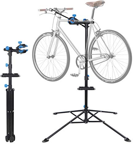 F2C Portable Adjustable 42.5 to 74 Pro Home Steel Maintenance Mechanic Bicycle Bike Repair Tool Rack Stands Workstand w/ Telescopic Arm, Tool Tray& Balancing Pole Cycle Bicycle Rack