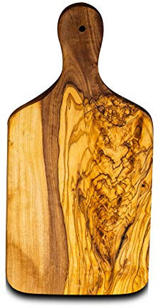 Piccolo tagliere in legno d'ulivo, ca. 21 cm, tagliere da cucina per il pane
