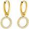 PURELEI® Closed Glow Ohrringe (Gold) – Damenohrringe aus langlebigem Edelstahl – Wasserfeste Ohrringe Damen – 1,4 cm Durchmesser – Modeschmuck für deinen individuellen Look