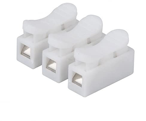 JZK 50 x CH-3 Connettore Molla Rapido CH3, Morsetto a Molla Connettore, Set Morsettiera Molla Rapido, morsettiere connettore per striscia di luci LED, filo di connessione