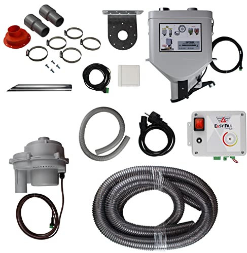 ENVIRON - Sistema di aspirazione a pellet EasyFill, pacchetto completo con turbina di aspirazione e tubo di aspirazione Ø 50 mm