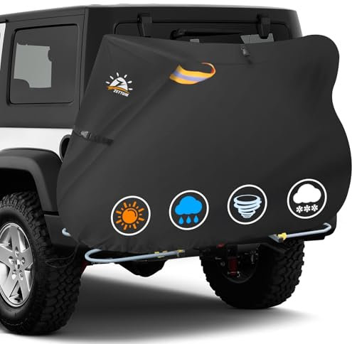 Zettum Housse de vélo améliorée pour Transporter 3 vélo – Housse de vélo pour Porte-Bagages arrière PU imperméable, Bâche de Protection pour Le Stockage extérieur sur l'embrayage de la Voiture