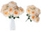 astylishome Kunstblumenstrauss 10 Stücke Künstliche Rosen Blumen Gefälschte Flowers Bouquet für Hausgarten Geburtstag Party Home Wedding Dekor Champagner Blühende Rosen 1207