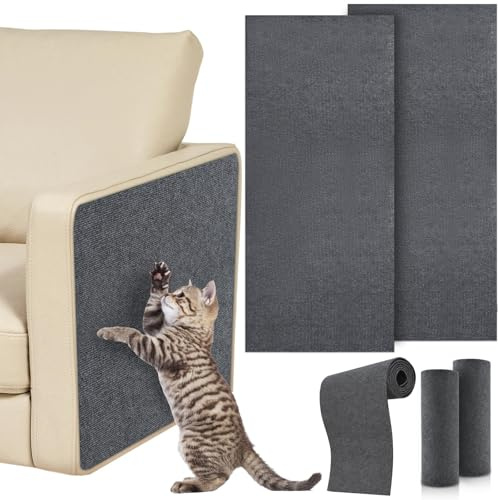 Rascador para Gatos - Alfombra Protectora Autoadhesiva 400 x 40 cm - Tapete para Sofá y Pared contra Arañazos