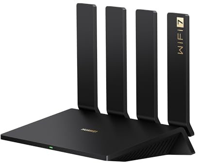 HUAWEI WiFi BE3 Pro, WiFi 7 Router, Banda Dual de 3600Mbps, Antena Inteligente, 2x2,5GE+2xGE, Fácil Configuración, Diagnóstico Wi-Fi Visualizado, Control Parental, HomeSec, 42 Meses de Garantía