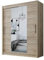 Sonoma - Armario con puertas correderas de 120 x 200 x 58 cm con espejo, armario de almacenamiento para dormitorio, para uso multifuncional
