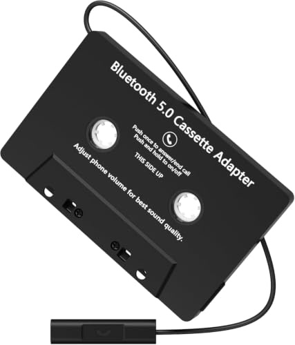 Mersoco Cassetta Adattatore Bluetooth Auto Per Autoradio, Cassette Audio Bluetooth 5.0,Adattatore per Casette Autoradio, per Cellulari, Smartphone, lettore Cassette