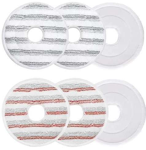 COWANIEE 6 Pcs Spin Mop Head Replacement for Vileda, Washable & Reusable Microfiber Spin and Clean Mop Refill
