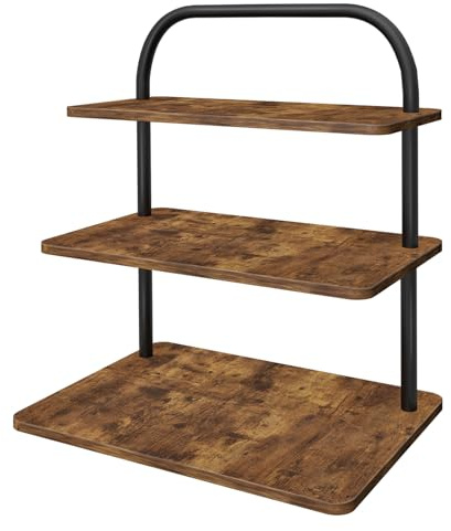 Tortenständer 3 Etagen, Cupcake Ständer, Quadrat Cake Stand Mit Griff Servierständer, Kuchenständer, Muffinständer, Gebäckständer für Geburtstagsparty Dekoration