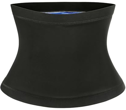 ZLKRHAK 1 Stück Außen Schwarz Und Innen Blau Bauchweggürtel Damen Bauchweggürtel Herren Bauchgürtel Bauchgurt Schwitzgürtel Waist Trainer