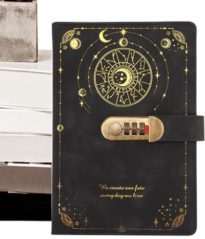 Genérico Diario con Candado,Cuaderno Personal de Información A5,Diario para Notas | para Adultos Escritores Estudiantes Autónomos Regalo Cumpleaños Vacaciones Casa Oficina Apartamento
