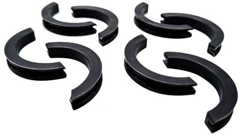 Tappi in plastica per staffe per radiatore, inserti antivibrazione, per staffe di radiatore verticali o orizzontali di design (nero, 8 pezzi)