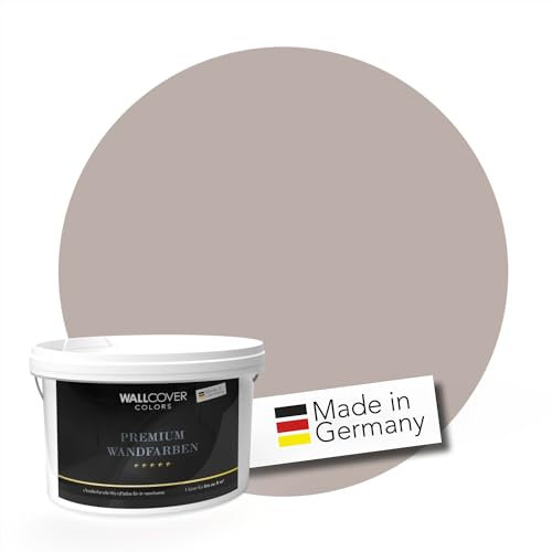 WALLCOVER PREMIUM Wandfarbe Beige 1L für 8m² | Behagliches Sanftbeige | Innenfarbe Edelmatt | Höchste Deckkraft Klasse 1 | Qualität aus Deutschland