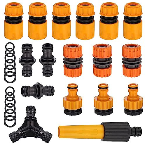 Attacco Raccordi per Tubi Acqua Irrigazione Giardino filettato, Riutilizzabile, connettore Rapido per Cucina Camper