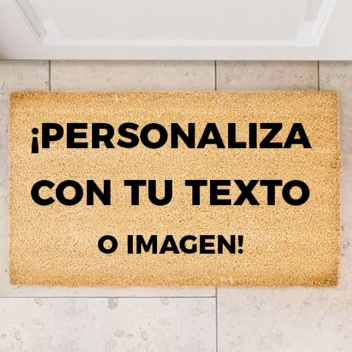 Transparent Gift Felpudo Personalizado con Texto y Foto para Entrada de Casa. Regalos Originales para Amigos, Familiares y Pareja. Alfombras Personalizadas para Hogar. Fibra Coco y Base Antideslizante