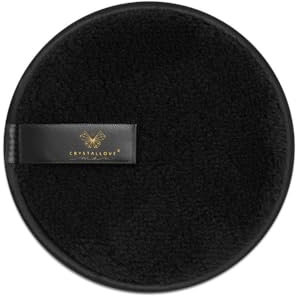 CRYSTALLOVE Dischetti Struccanti - Cotone struccante - Tampone cosmetico - Tampone detergente lavabile per donne e uomini - Struccante - nero - Riutilizzabile - sostenibile per il trucco - Grande