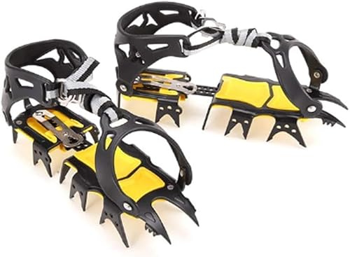 Piccozza, Ramponi, Punte, Ramponi A 18 Denti, Arrampicata All'aperto, Scarpe Antiscivolo, Unghie Coprenti, Ramponi, Scarpe da Trekking, Punte, Yellow, EU36