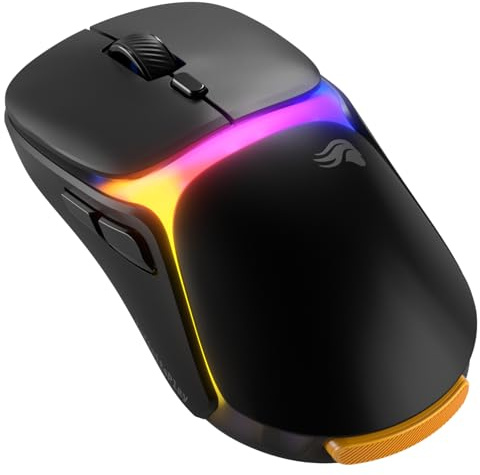 GLORIOUS Gaming Model O3 Wireless Gaming Mouse - InfinitePlay Swappable Battery System, 8k Polling, 130M Click Optical Switches, Ultralight 66g, 30K DPI Optical Sensor, RGB - Black
