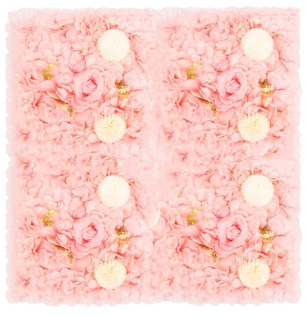 TouSuaRSi 12Pcs Artificial Flower Wall Panel 3D Realistic Fake Flowers for Decoration 15x15 Silk Wall Mat with Durable Sturdy Base for Indoor Outdoor Privacy Fence Garden DIY