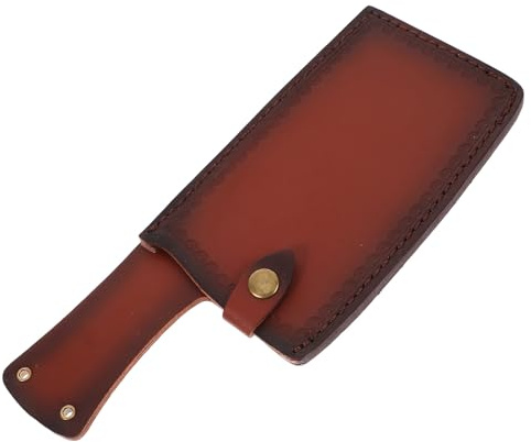 IWOWHERO Funda para cuchillo de cocina universal en cuero artificial, protector resistente para cuchillas, vaina colgante para uso prolongado y seguro