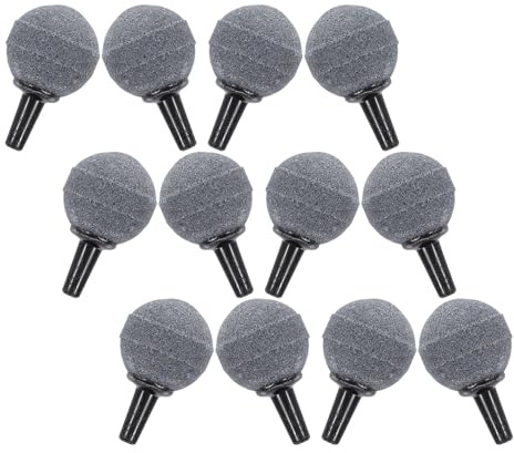 Lurrose 12 Piedras Difusoras de Burbujas para Acuario, Difusor de Aire Cilíndrico de 30x30 Mm, Accesorio para Bombas de Aire, Aireador para Acuarios de Agua Dulce y Salada,