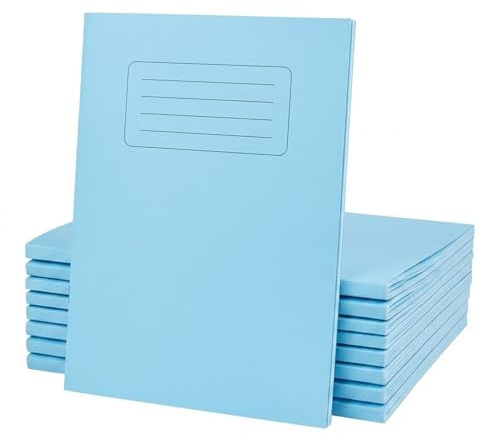 6 Pack Exercise Books 48 Pages Feint Ruled | School Writing Notebooks for Notes, Homework & Study | Stapled Exercise Books for Classroom, Office & Home Use | Quality Paper Learning Books