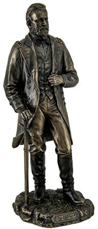 Veronese Design Resin Statues Ulysses S. Grant 18Th Us President Standing in Uniform with Sword Statue 4 X 11 X 4 Inches Bronze