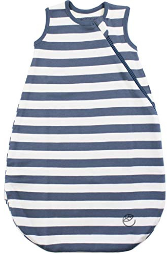 Ecolino Organic Cotton Baby Sleep Sack - 2-Way Zipper Baby Wearable Blanket - Toddler Sleeping Bag Sack - 18-36 Months - Deep Blue
