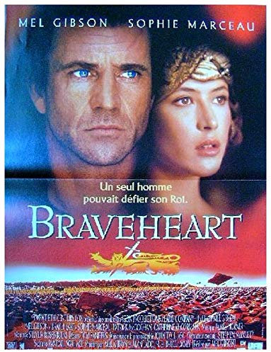 Braveheart - Poster cinematografico originale, formato piccolo (53 x 40 cm, piegato), Mel Gibson Sophie Marceau