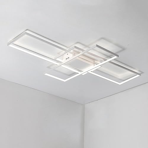 Wandun Lámpara LED de Techo, Moderna Luz de Techo de diseño cuadrado Iluminación de techo de interior Adecuado para Lampara de salon Hotel Contador Oficina Hall Acrílico Plafón de techo
