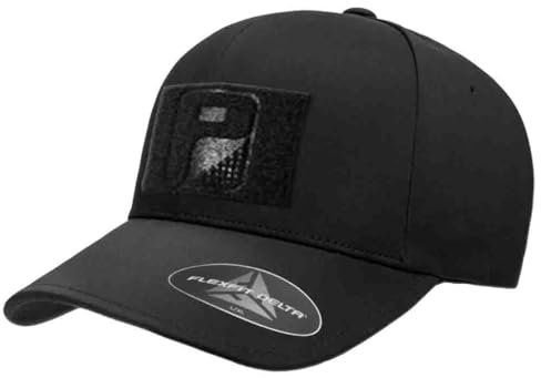 Pull Patch Delta Flexfit Hat | Black Tactical Cap | L/XL | Moisture-Wicking | 2x3 in Loop Surface to Attach Patches