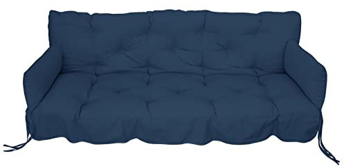 Kettler Polen KETTtex 2148 Auflage Hollywoodschaukel + 2 Zierkissen dunkelblau 180x50 / 50x8 cm