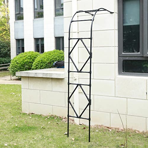 Rosenbogen Torbogen Garten Rankhilfe Metall Stabiles Wandbogen Halbbogen Breite 60/90/120/180/180/220/240/260/300cm(120x240cm/47x94in)