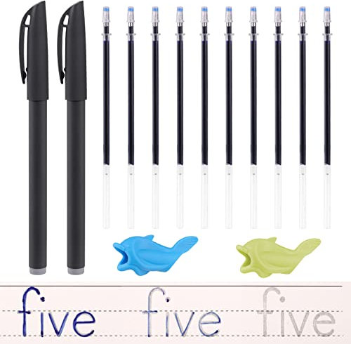 10 Nachfüllpackungen, mit 2 magischen Stiften, 2 Stück Steckdosenkorrektur, für Buch, Kalligraphie, Kinder, wiederverwendbar