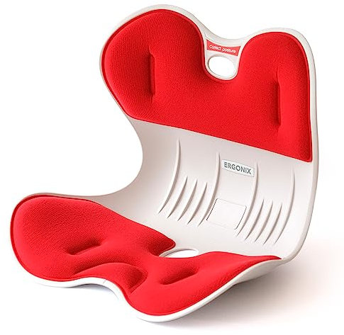 ERGONIX Lordosenstütze Haltungskorrekturstuhl für Frauen - Größe M Ergonomischer Rückenstützstuhl zur Linderung von unteren Rückenschmerzen & Haltungskorrektur - Tragbarer Stuhl mit Lendenwirbelstütze