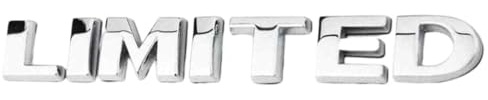 AUTOZOCO Emblema Adhesivo Limited, Insignia Limited, Placa Limited para Coche, Adhesivo Limited para carroceria, Plástico, 15 cm x 2 cm, Color Plateado con Acabado Brillo