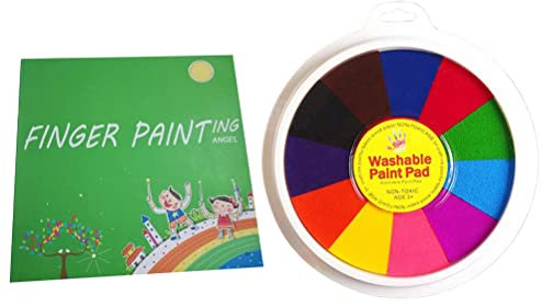 Lustiges Fingermalset Kinder, Fingermalblock, Waschbare Fingerfarbe, Fingerzeichnungsspielzeug, DIY-Handwerk, Kindersichere Farbe Handabdrücke (Sortierte Farbe)