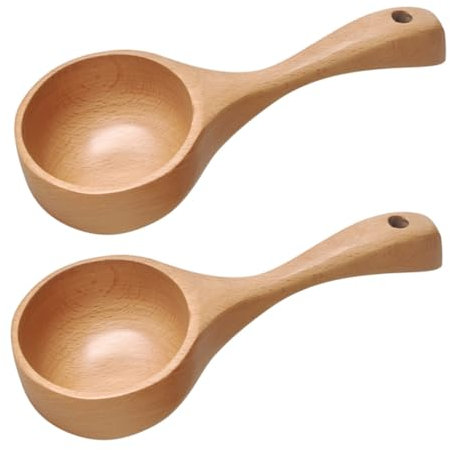 Cabilock Cuchara De Madera Multiusos Cuchara De Arroz Ideal Para Sopa Agua Caliente