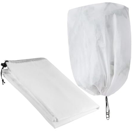 ibasenice 2stücke Frostschutz Für Pflanzen Garten Gemüse Pflanzenschutz Kordelzug Gartenpflanzenschutz Schutz Vor Frost Sturm Und Atmungsaktiv Robust Für Sträucher Und Topfpflanzen