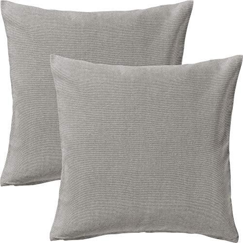 Erwin Müller Kissenhülle London 2er-Pack Baumwolle grau Größe 40x40 cm